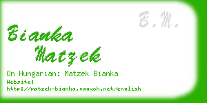bianka matzek business card